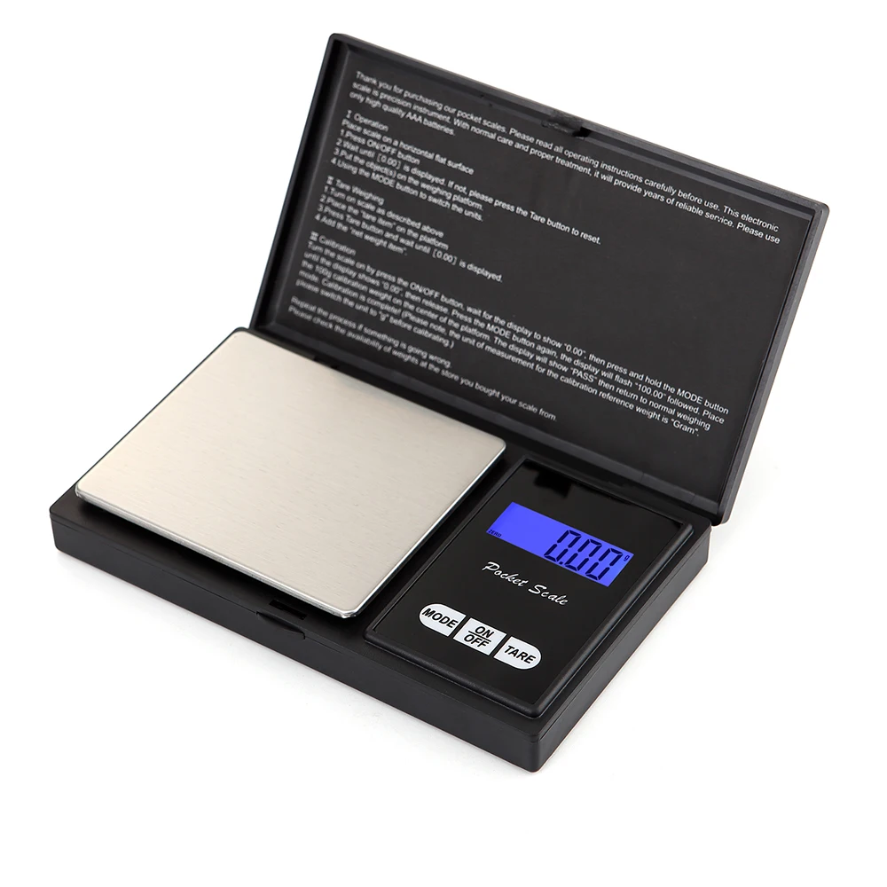 Mini Digital Scale 100/200/500g/0.01g High Accuracy Backlight Electric Pocket For Jewelry Gram Weight For Kitchen 1kg/0.1g