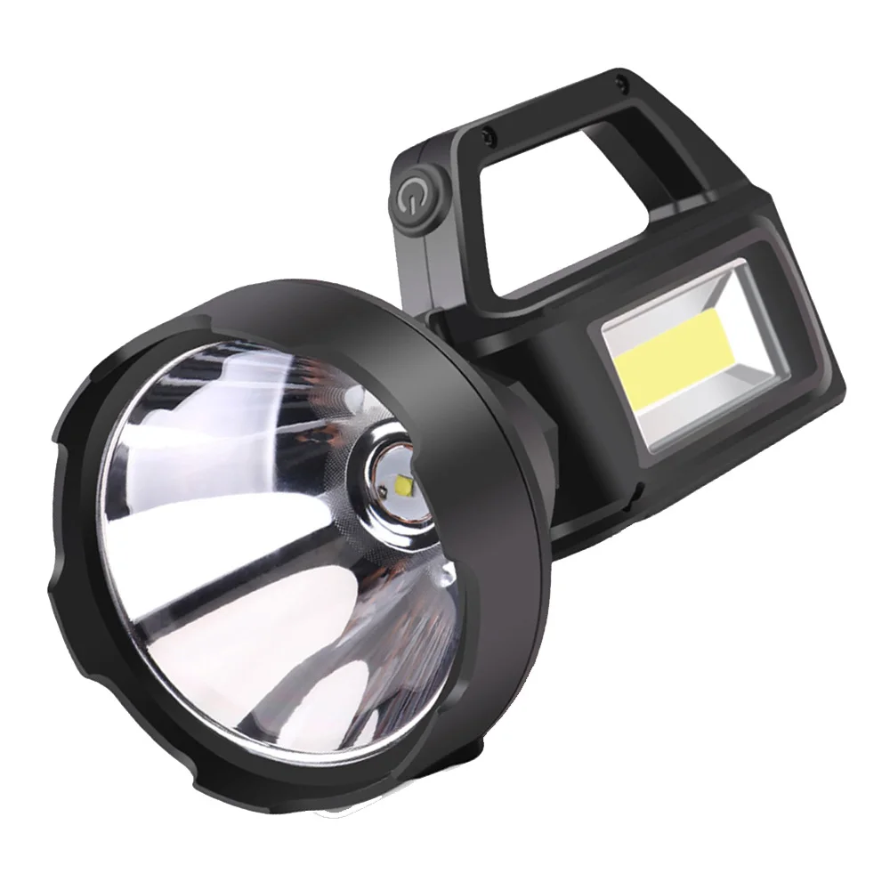 Powerful LED Flashlight Portable XHP50.2 Torch USB Rechargeable Searchlight Waterproof Spotlight with Base Fishing Light Lantern
