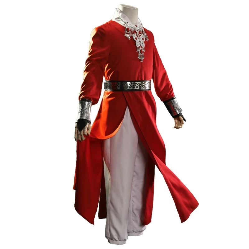 Tian Guan Ci Fu Cosplay Xie Lian Hua Cheng Heaven Official Cosplay Costume Han Fu Cosplay Kimono Props Red Outfits Wig Shoes