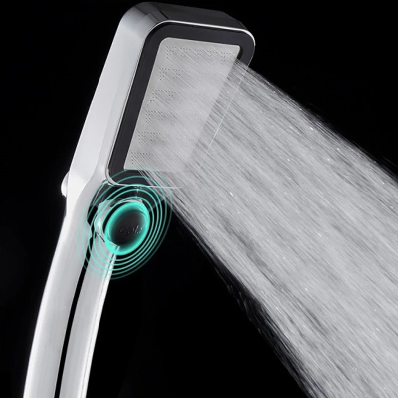 Hot Sale 300 Holes Shower Head Water Saving One Key To Stop Water Nozzle High Pressure Rainfall Shower Head Bathroom Accessories