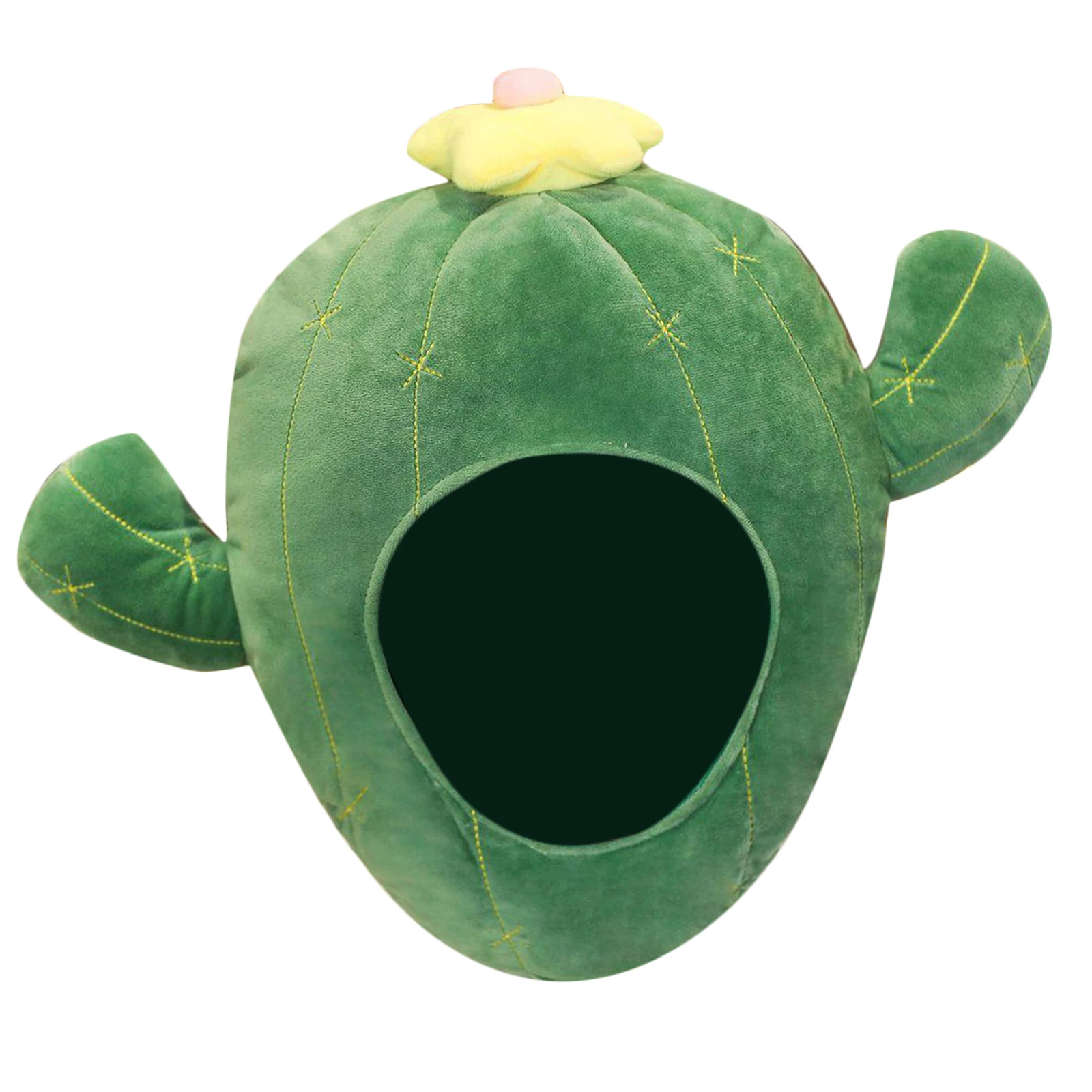 Headdress Selfie Novelty Hood Beanie Plush Party Hat Cactus Green Headgear