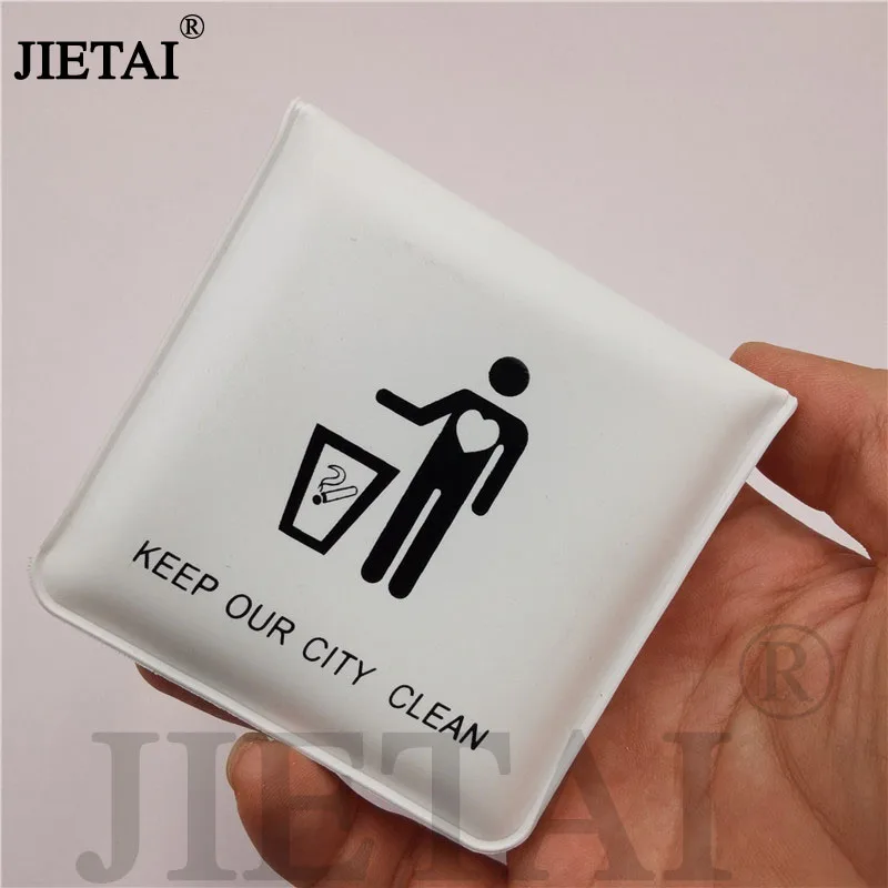 Mini Ashtrays Bag Potable Pocket Ashtray Outdoor Smoking Cigarette Cigar Ash Tray Smoking Tray Ashtray Pocket Smoking 80X80mm