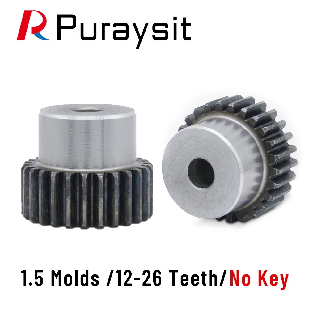 Spur Gear 1.5 Molds 12 14 15 16 17 20 21 22 23 24 25 26 Teeth Carbon Steel Positive Gear CNC Gear Rack Transmission Motor Gears