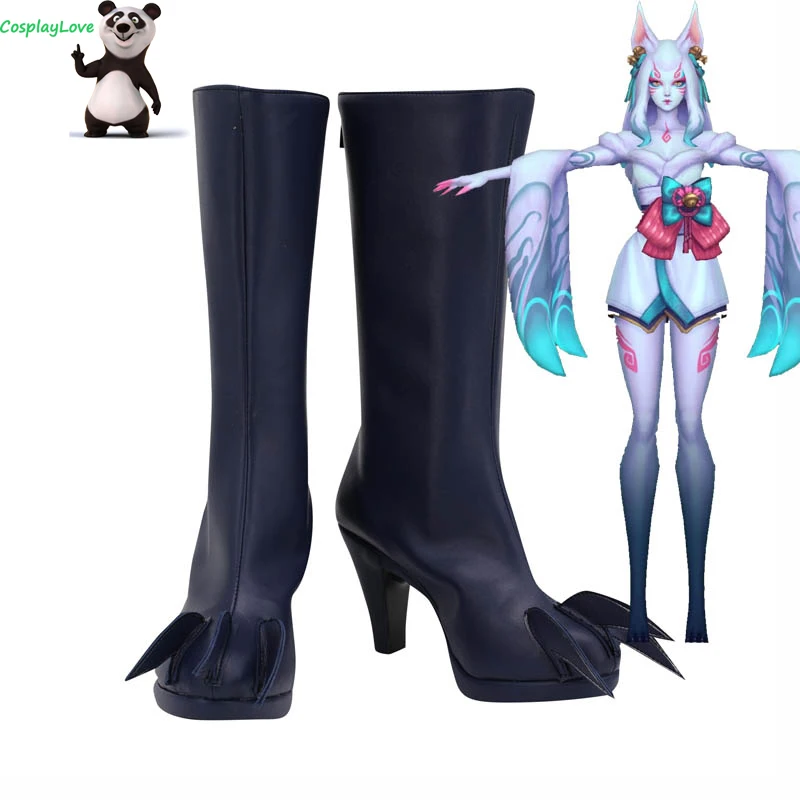 

CosplayLove LOL Spirit Blossom Ahri Black Shoes Cosplay Long Boots Leather Custom Made For Girl Female