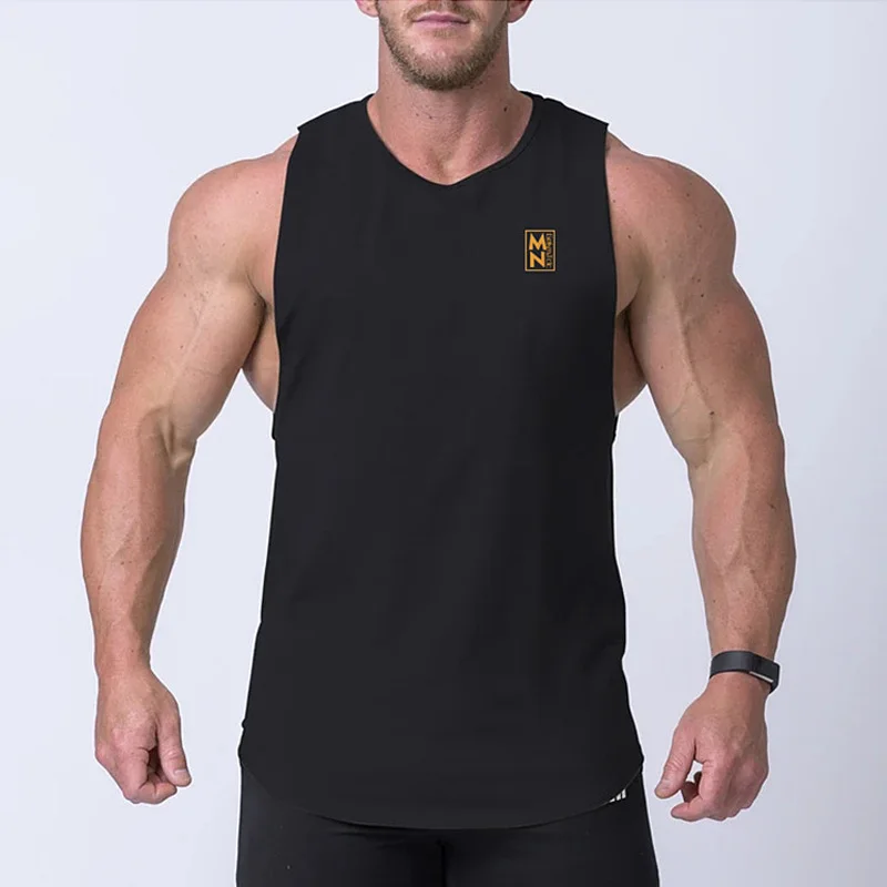 Men\'s Summer Clothing Fitness Cotton Tank Top Gym Sports Bodybuilding Sleeveless Shirt Garment Male Undershirt Casual Vest