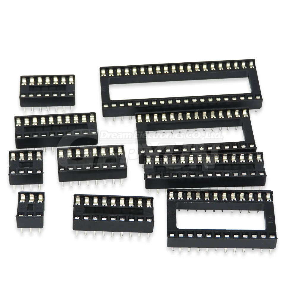 10PCS IC socket square hole Narrow Wide DIP6 DIP8 DIP14 DIP16 DIP18 DIP20 DIP24 DIP28  6PIN 8PIN 14PIN 16PIN 18PIN 20PIN 24PIN