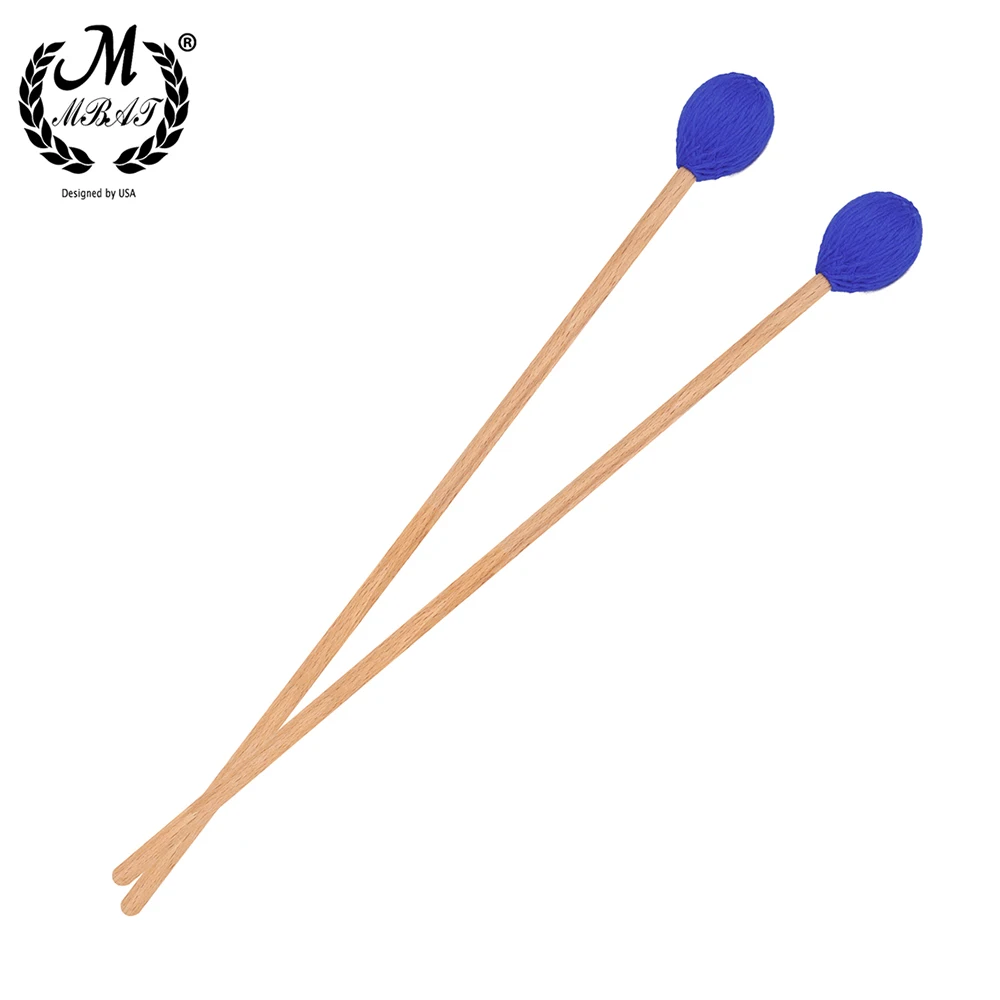 M MBAT baqueta Marimba Stick Mallets medios xilófono mazo palos de tambor mango de haya accesorios de instrumentos de percusión mazo