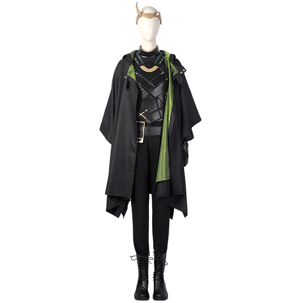 Novidade roupa de cosplay garotas loki dia das bruxas uma estação sylvie roupa de superheroine o conjunto de batalha