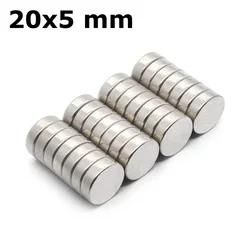 2/5/10/20 Pcs 20x5 Neodymium Magnet 20mm x 5mm N35 NdFeB Round Super Powerful Strong Permanent Magnetic imanes Disc 20x5