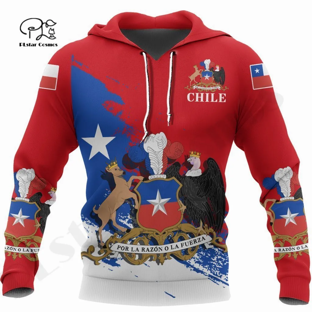 

PLstarCosmos 3DPrint Newest Chile Country Flag Art Unique Men/Women Cozy Hrajuku Casual Streetwear Hoodies/Zip/Sweatshirt Style1