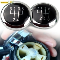 5/6 Speed Gear Knob Stick Badge Emblem Trim Cap Cover For VW Passat B6 2005-2011 B7 2010-2014 CC 2009-2012