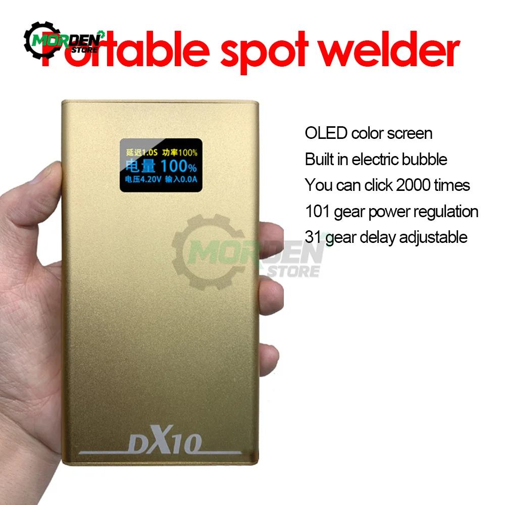 DX10 Handheld Battery Welder Spot Welding Machine Screen Touch Weld Pen Lithium Battery Type-C Charging For 18650 8awg Spot Pen