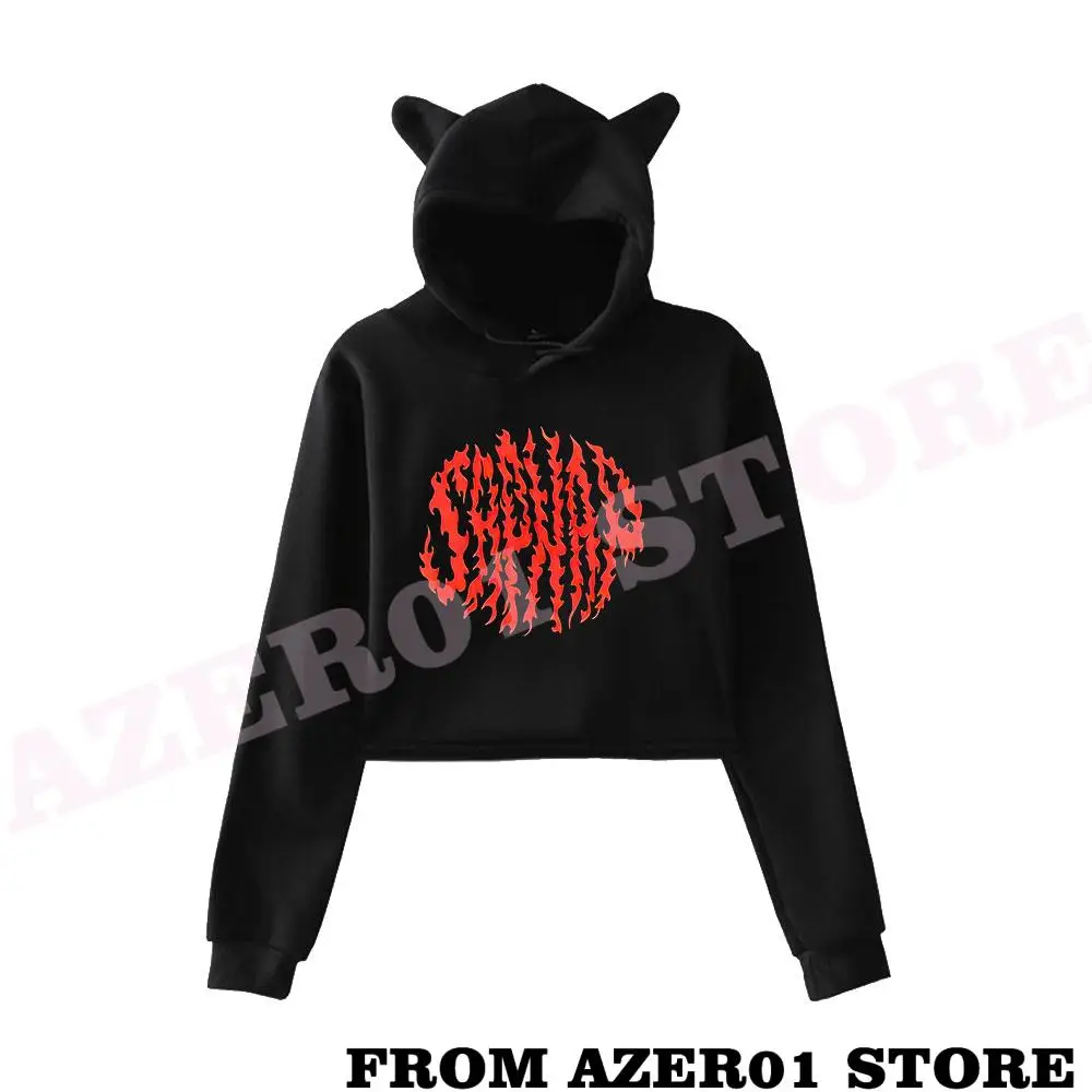 

Sapnap NEW Logo DREAM TEAM merch Print Cat Cropped Hoodies Women/Girl Long Sleeve Hooded Pullover Crop Tops Loose hooded hoodies