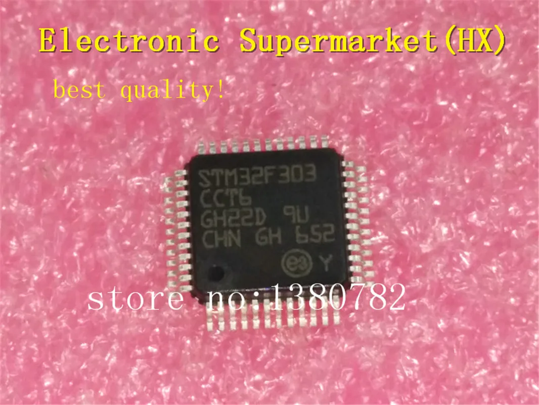 

Free shipping 10pcs/lot STM32F303CCT6 STM32F303 STM32 F3 IC 32-Bit 72MHz 256KB (256K x 8) FLASH QFP-48 IC In stock!