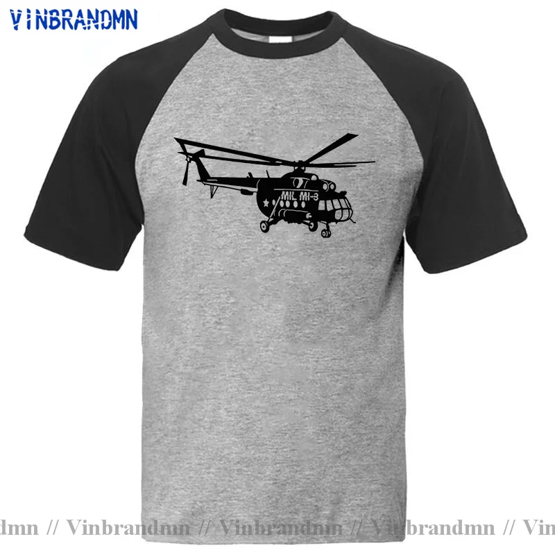 Mil Mi-8 Helicopter T-shirt Russian Soviet Airwolf Armed Forces Gunship summer T shirts for men women Stylish Fashion  camisetas