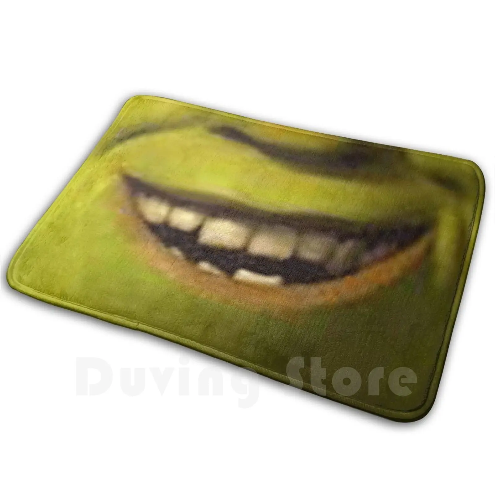 Shrek Smilling Mat Rug Carpet Anti-Slip Floor Mats Bedroom Shrek Shrek Movie Movie Smile Smilling Teeth Shrek Mouth Shrek Teeth