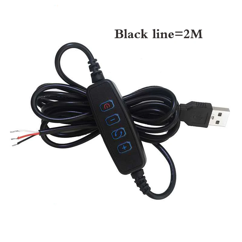 DC 5V LED Dimmer USB Port Power Supply Line Dimming Color-matching Extension Cable With ON OFF Switch Adapter For LED Light