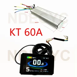 48V/60V/72V 60A bezszczotkowy silnik prądu stałego Ebike kt-controller + KT-LCD8H/LCD3/LCD8S/LED900 wyświetlacz dla zestawu 2000W-3000W