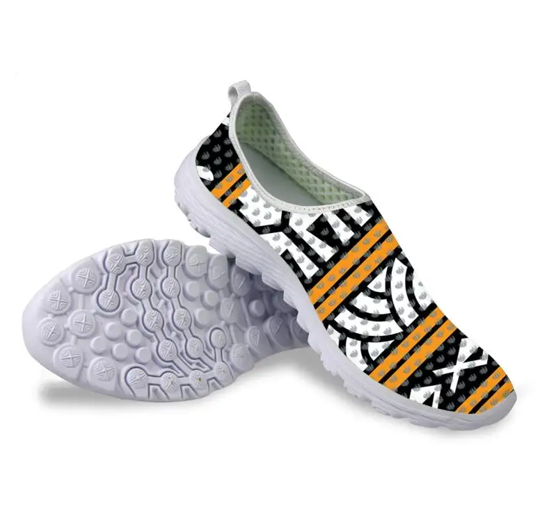 

3D Print Ladies Polynesian Summer Beach Breathable Samoan Tribal Pattern Female Stylish Casual Loafers Women Slip-on Sneakers