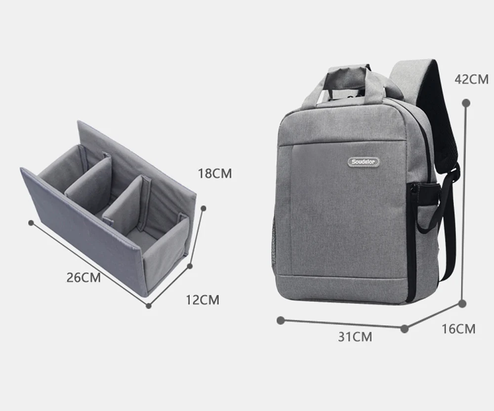 Travel Camera Backpack Bag with Laptop Compartment 14