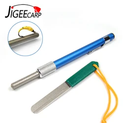 JIGEECARP 1PC Diamond Carp Fishing Hook Hone FisH Hook Sharpening Sharper Fishing Tackle Box Accessory Tool Double Faces