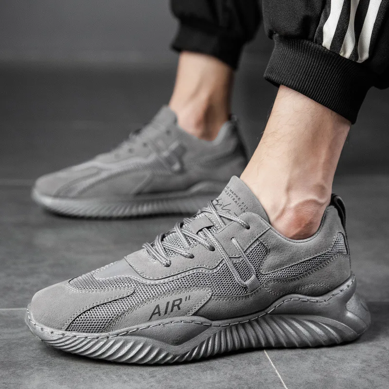 Spring, Summer and Autumn New Fashion Breathable Mesh Sports Shoes Men's Versatile Casual Thick Soled Running Shoes Men's Shoes