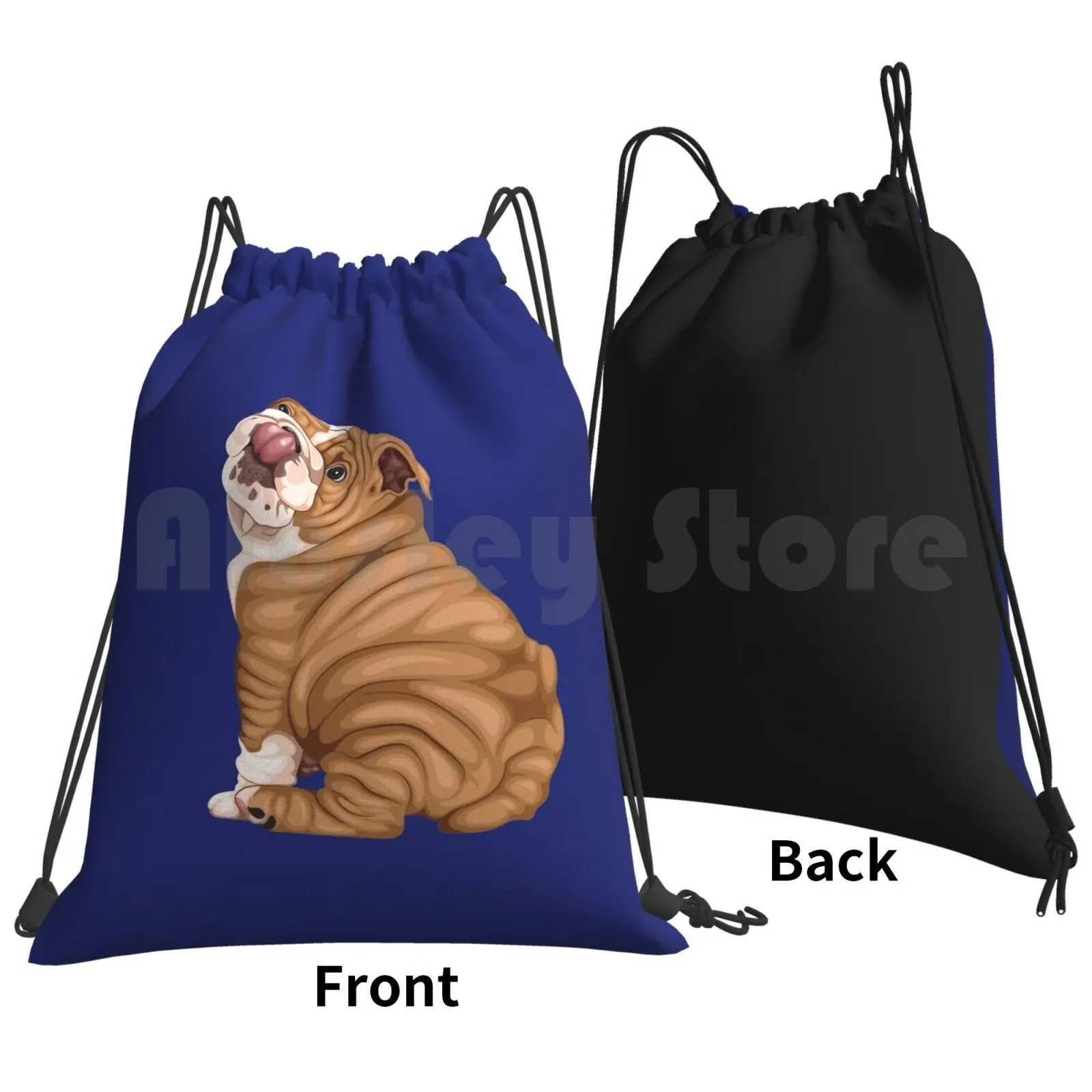 English Bulldog Backpack Drawstring Bags Gym Bag Waterproof English Bulldog English Bull Dog English Bull Dog English