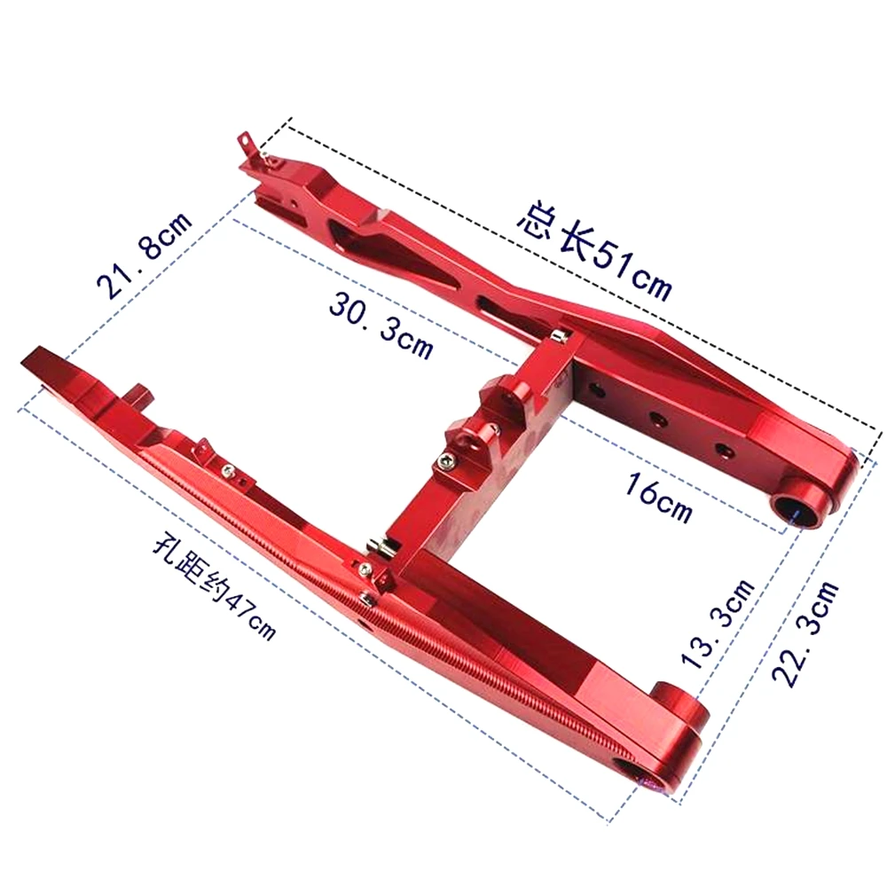 CNC Nowy wahacz w kształcie ryby wzmacniający tylny płaski widelec ze stopu aluminium dla Monkey M3 M5 MSX Monster M6/M8 E-Motorcycle Modify