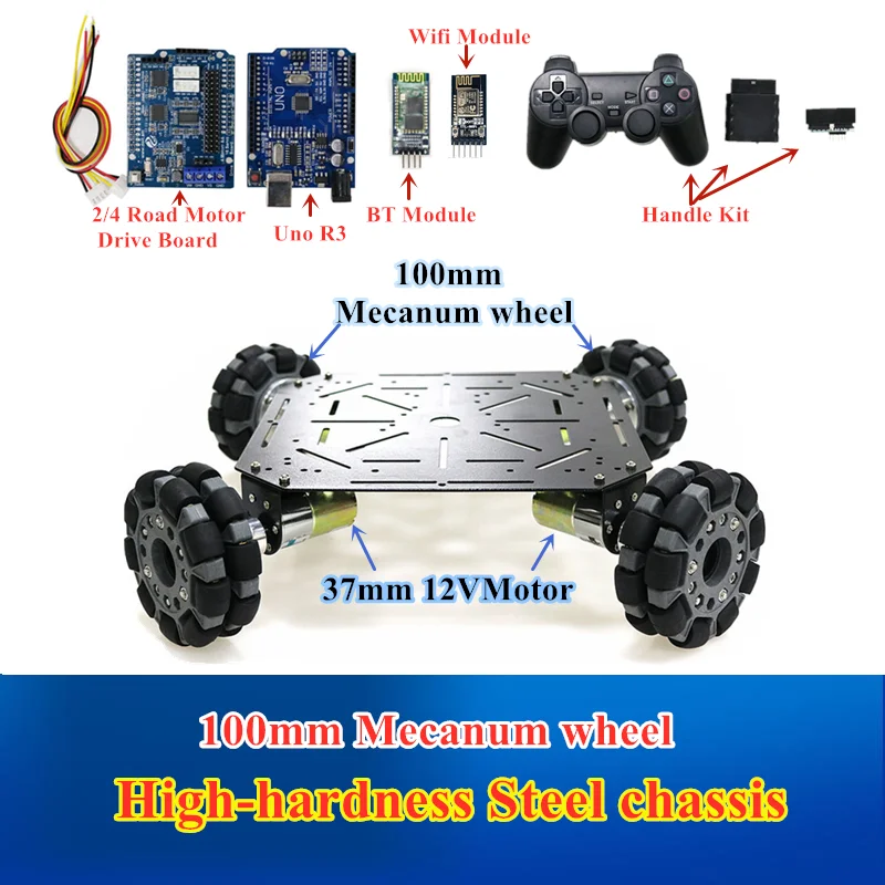 

Ps2 дистанционное управление 4wd всенаправленное колесо умный автомобиль шасси с WiFi Bluetooth для робота DIY Выпускной игрушечный комплект модели