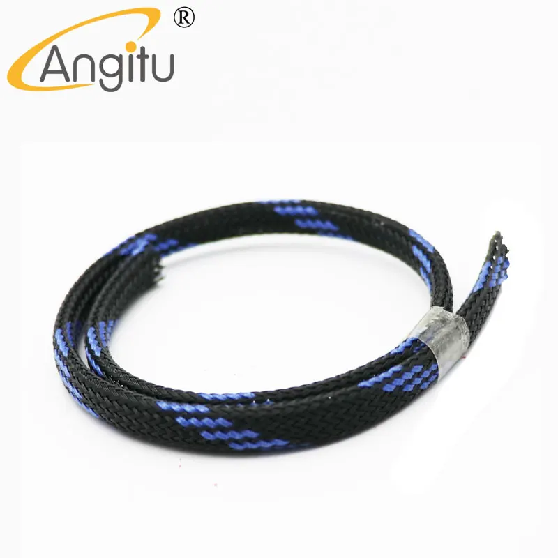 Angitu 8mm PET Braided Sleeving 100m Expandable Sleeve High Density Mesh Cable Protecting  Sleeves More Than 30 colors