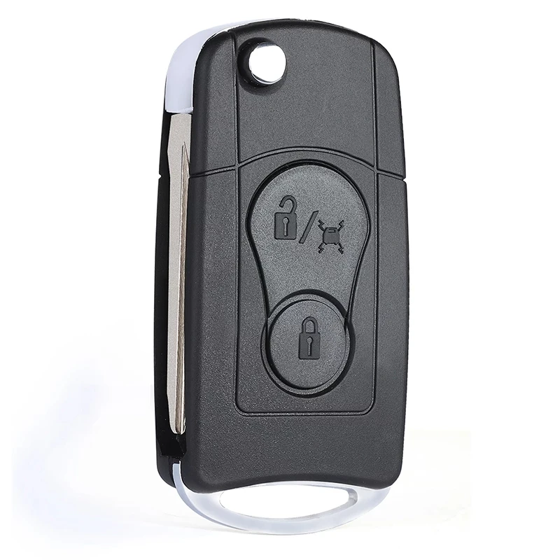 KEYECU Modified Flip Remote Car Key With 2 Buttons 315MHz / 433.92MHz / 447MHz 4D60 Chip Fob for Ssangyong Actyon Kyron Rexton