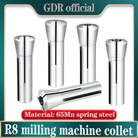 GDR R8 Collet Milling R8 Collet Metric British R8  Clamping Size Milling tool holder R8 Collet Chuck set bracket  tool  Collet