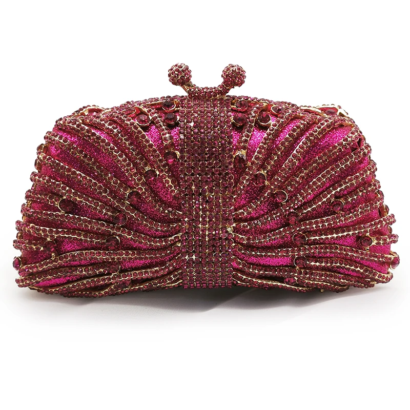 

Green/Red Multicolored Diamond Evening Bags Purses Party Handbags Luxury Designer Women Crystal Clutch Dinner Banquet Pochette