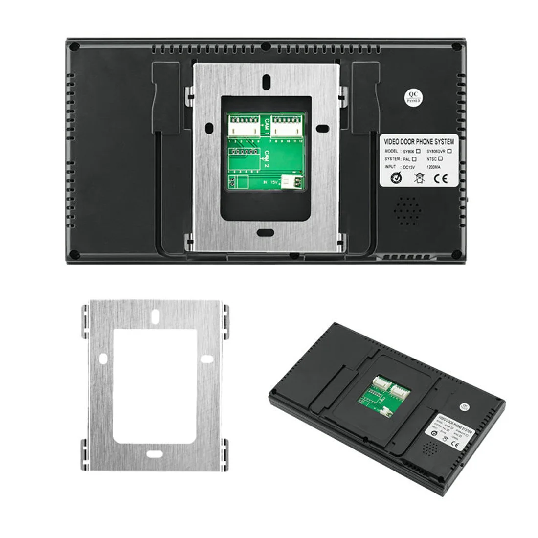 Sistema de intercomunicación visual de 7 pulgadas, monitoreo inteligente de ojo de gato, tecla táctil, RFID, contraseña, control remoto inalámbrico,