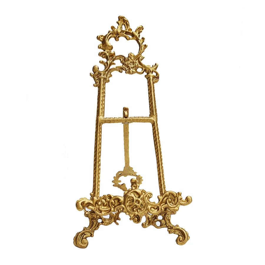 Metall Goldene Staffelei Bild Rahmen Platte Halter Display Stand Tabletop