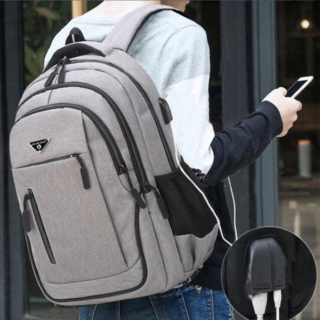Mochila De Gran Capacidad Para Hombre Para Ordenador Portatil Morral Oxford Color Negro Solido Para Estudiantes Adolescentes Universidad 15 6 Mochilas AliExpress