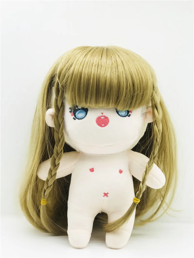 Mềm Mại 20Cm Tóc Búp Bê Tóc Giả Dài Thẳng Mái Tóc Vàng Có Thể Làm Nhiều Kiểu Tóc Tự Làm Phụ Kiện Búp Bê