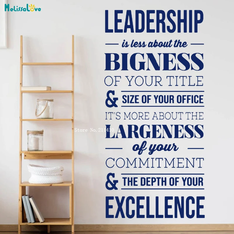 Office Wall Art Leadership Quote Motivational Office Decor Printable Success Quotes Inspirational Women Cubicle Decals YT3278