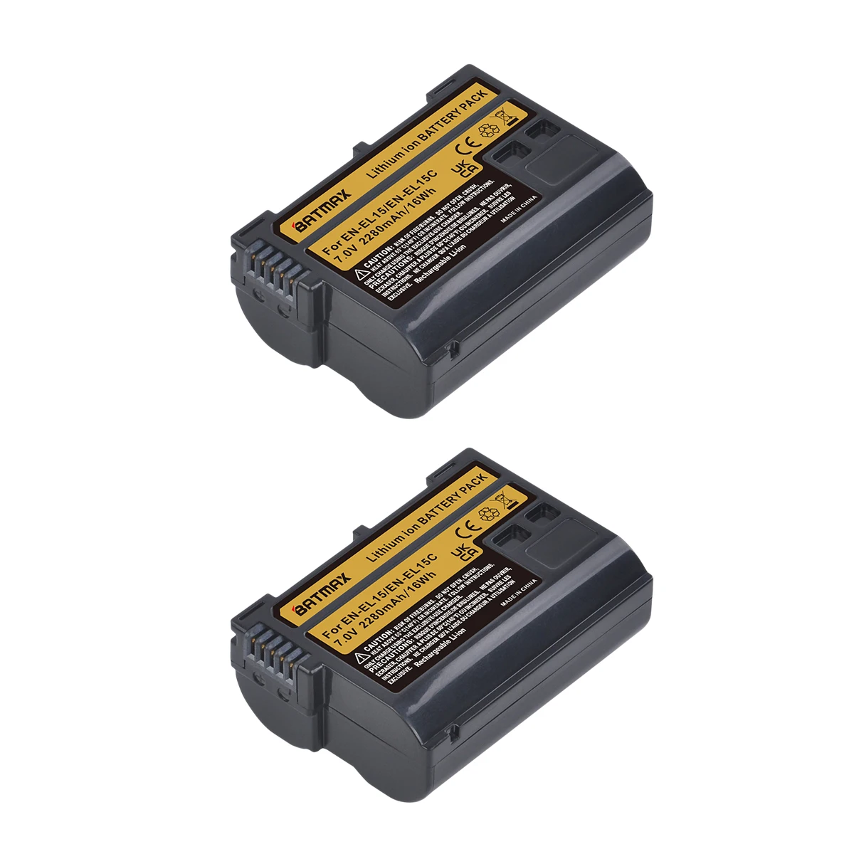 2280mAh EN-EL15C EL15C EN EL15 Battery + LED Charger for Nikon D500, D610, D750, D800, D810, D850, D7000, D7100, D7500, Z5, Z6,