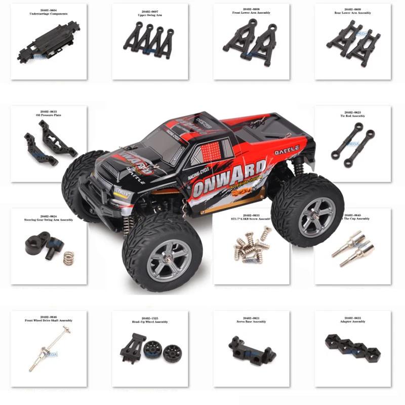 Wltoys 20402 RC Car Spare Parts 1/20 Original Accessories Swing Arm Steering Gear Seat Screw Tie Rod Assembly