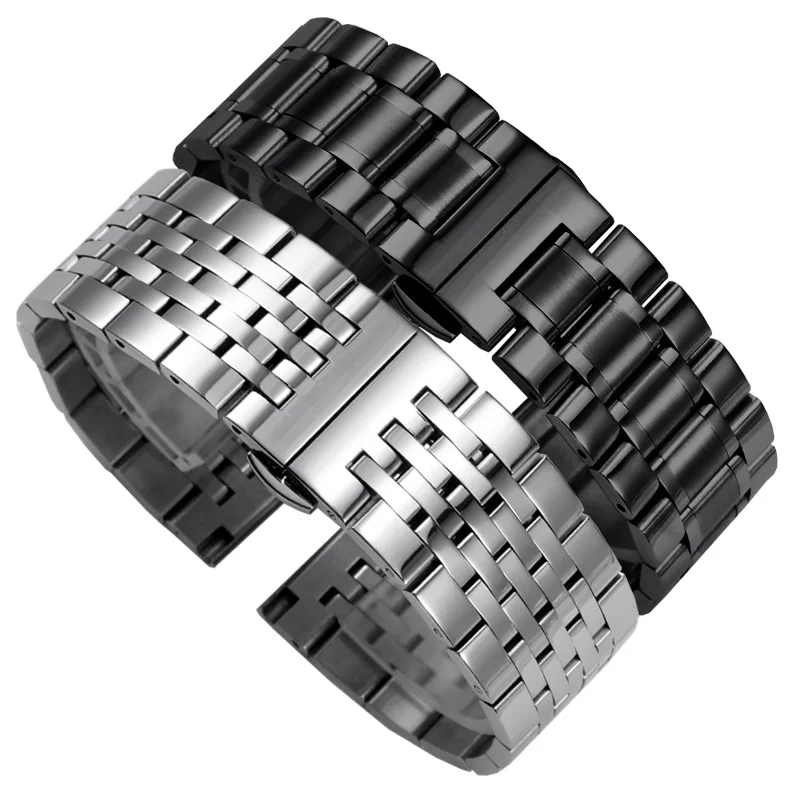 Pulsera de acero inoxidable para hombre, correa negra para reloj diésel de 22 y 24mm, para Panerai Luminor Series