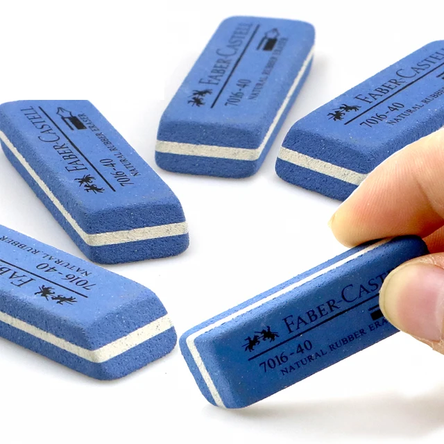 Faber Castell Natural Rubber Eraser for Gel Pen/Ballpoint Pen/Fountain Pen/Ink Pen Erasable Students Sand Rubber Stationery 7016 3