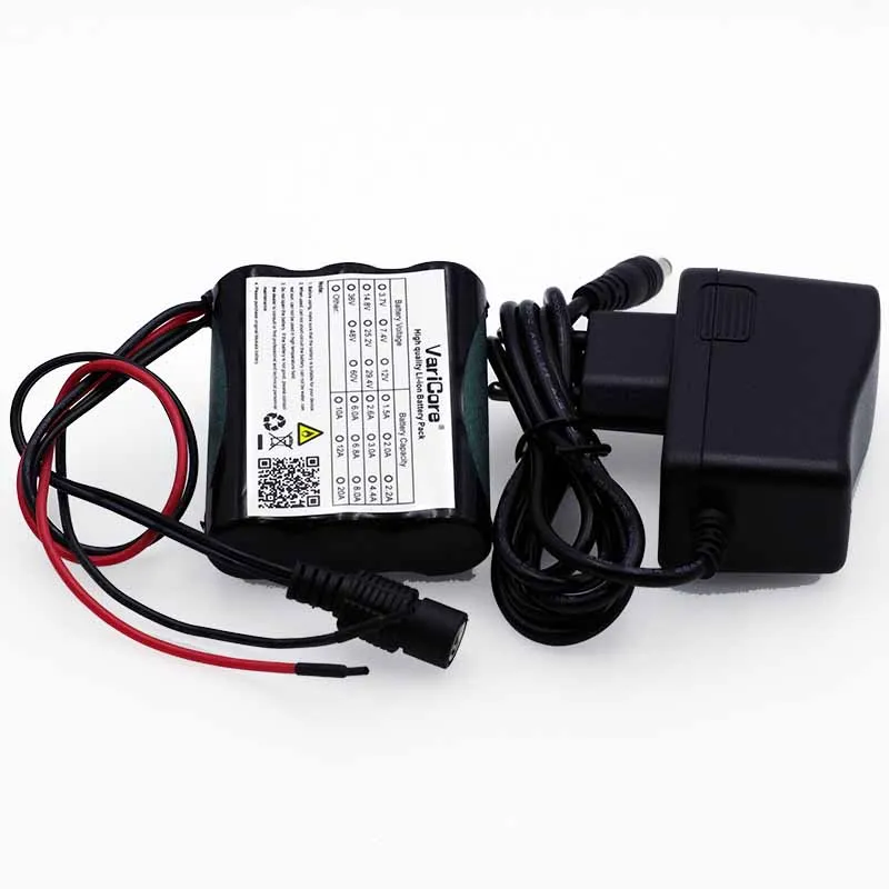 VariCore 12 V 2600 mAh 18650 Li-ion Bateria Recarregável para 35W Lâmpada LED Câmera CCTV 2.6A Baterias + Placa de Proteção