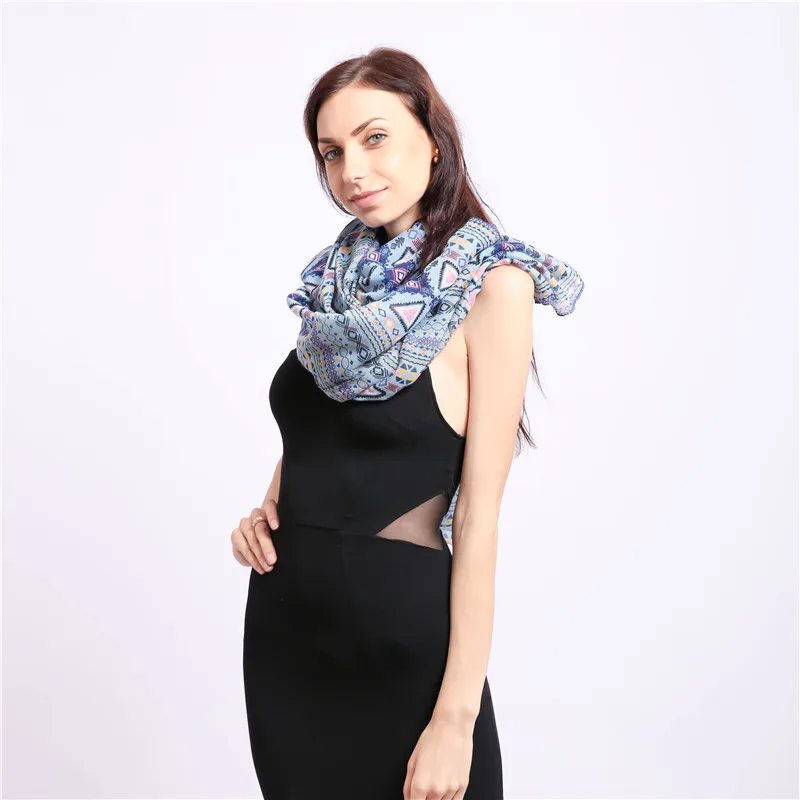 

Light weight Elegant Geometry pattern Design scarf easy wrap summer outwear 2020