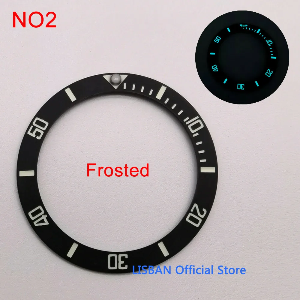 40mm Super Luminous Watch Ring Ceramic Bezel Insert for Sub Watch Case Accessories Inner diameter 31.5mm