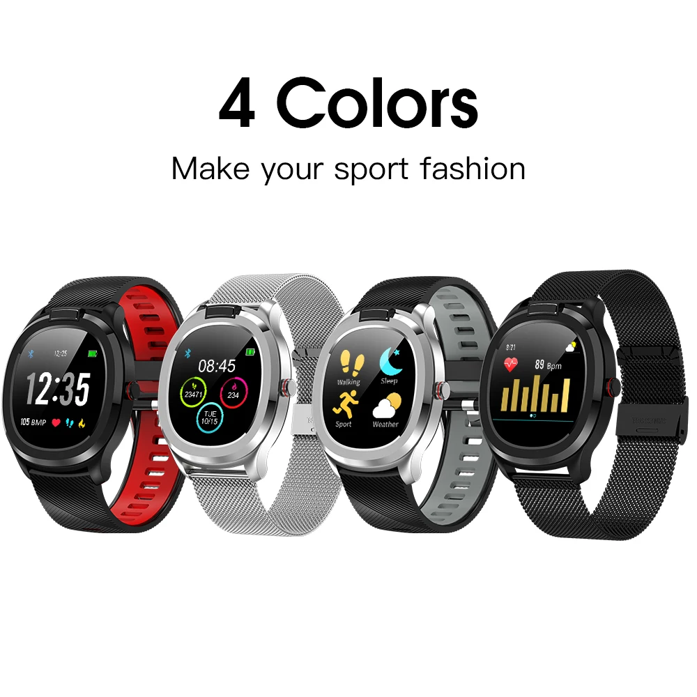 

ECG+PPG temperature monitoring smart watch monitor ECG heart rate blood pressure waterproof health tracker T01 sports watch