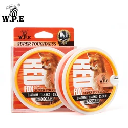 W.P.E REDFOX Nylon Fishing Line 300m/500m/1000m Monofilament Sinking Fishing Line 0.28mm-0.40mm 13.2lb-25.3lb Leader Line Tackle