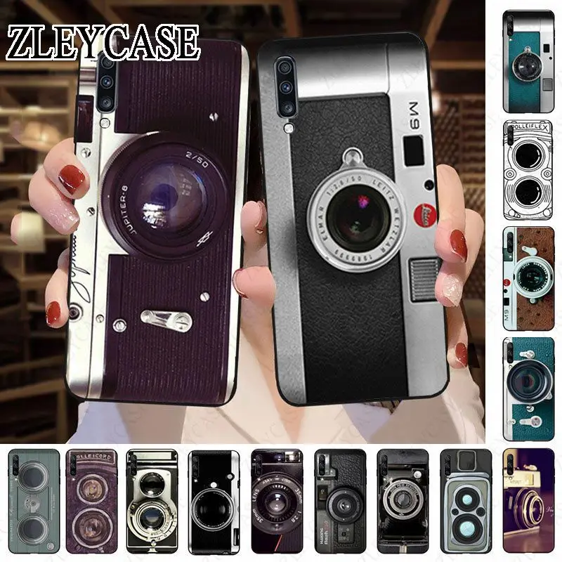 Black silver vintage camera Design Case For Samsung Galaxy A12 A13 A14 A20S A22 A23 A32 A50 A51 A52 A53 A70 A71 A73 5G Cover