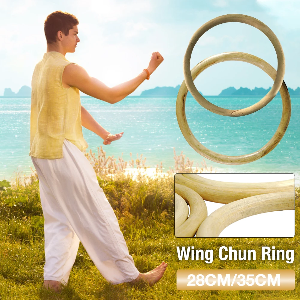 Wing Chun Rattan Ring Natural Wood Rings Wing Chun Kung Fu Wrist Hand Strength Training Equipment Physical Exercise Ring