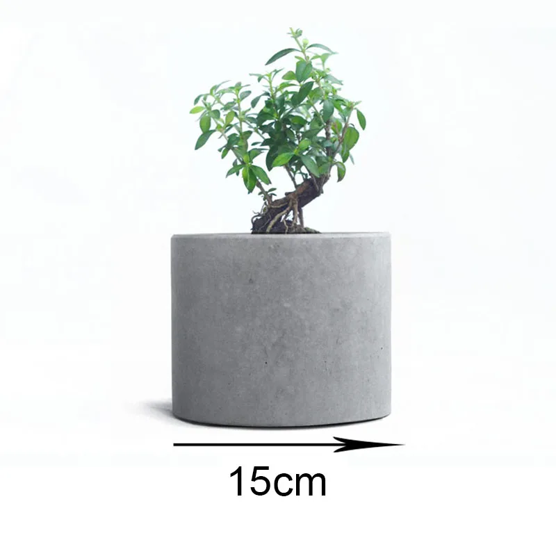 DIY Succulent Plants Round Concrete Pot Silicone Mold Square Cement Planter Molds Big Rectangle Flowerpot Plaster Resin Mould